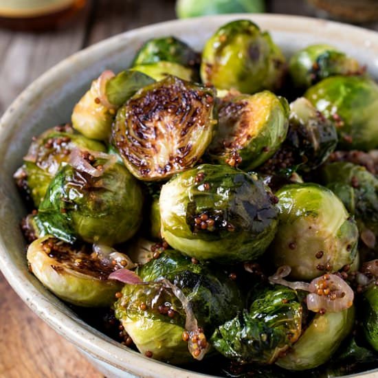 Roasted Brussels Sprouts Mustard