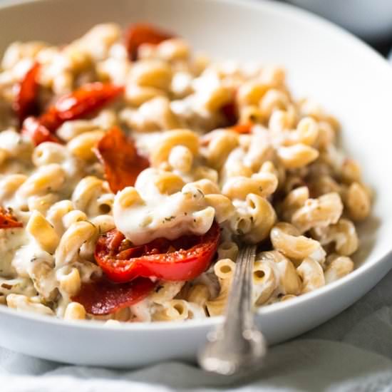 Skinny Pizza Mac and Cheese