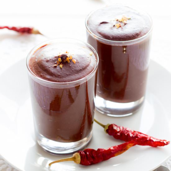 Vegan Chili Dark Chocolate Pudding