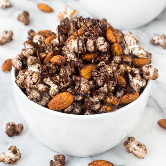 Spicy Chocolate Popcorn Snack Mix