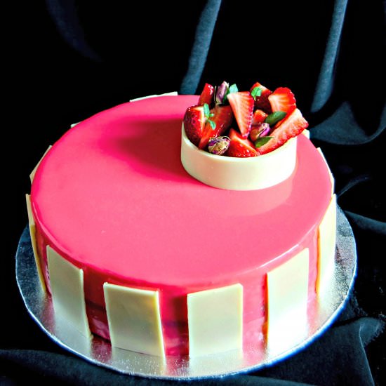 Raspberry Rose Entremet