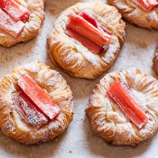 Rhubarb Custard Danish