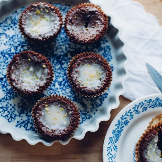 Lemon Olive Oil Tea Cupcakes