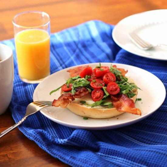 BLT Egg Bagel Sandwiches