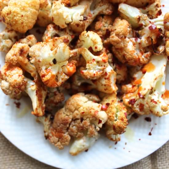 Sweet and Spicy Roasted Cauliflower