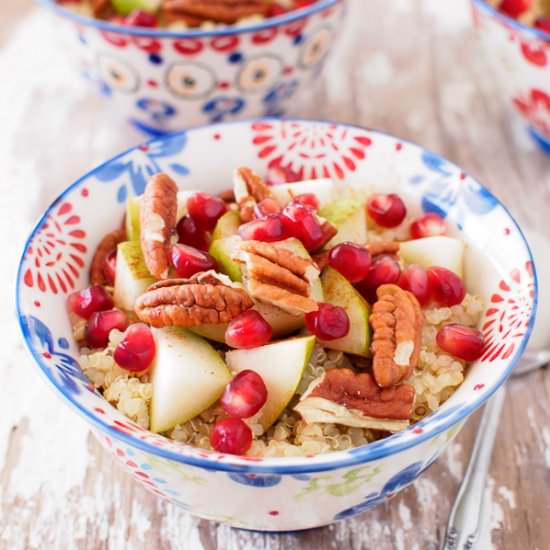 Pear, Pomegranate and Pecan Quinoa