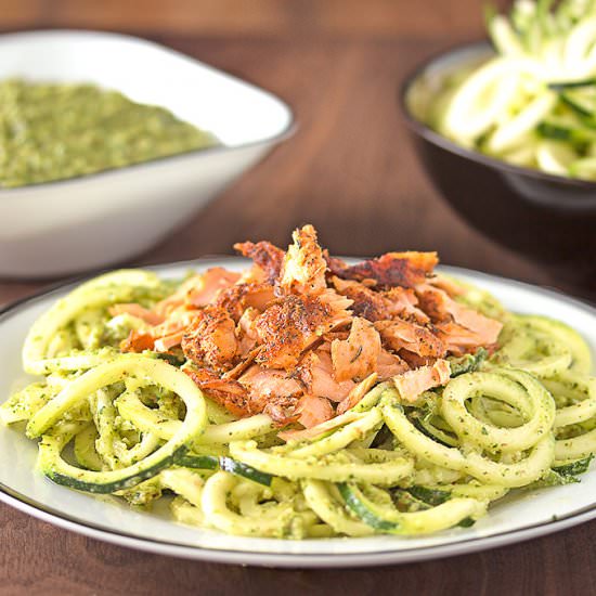 Zucchini Noodles with Herbed Pesto