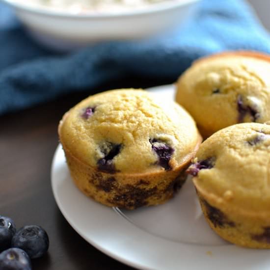 WW Blueberry Cornbread Muffins