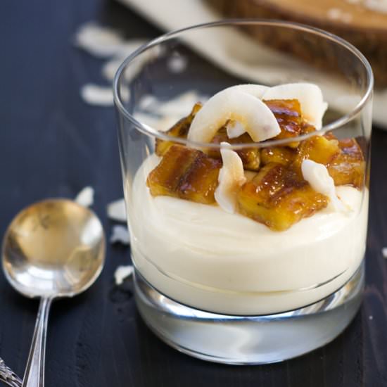 Skinny Banana Fosters Cheesecake