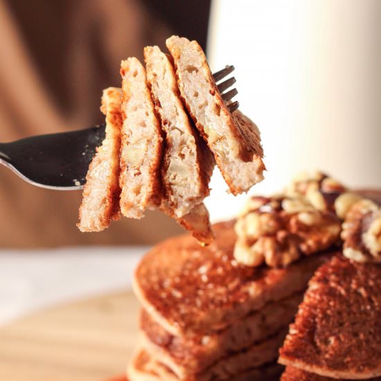 Whole Wheat Banana Nut Pancakes