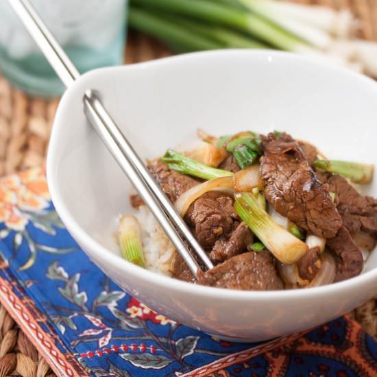 Beef and Scallion Stir-Fry