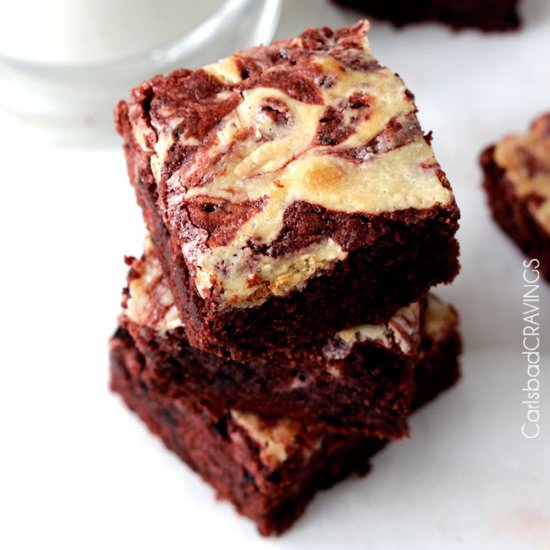 Red Velvet Oreo Swirl Brownies