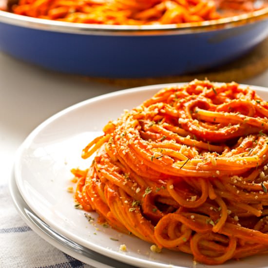 Simple Vegan Piquillo Pepper Pasta