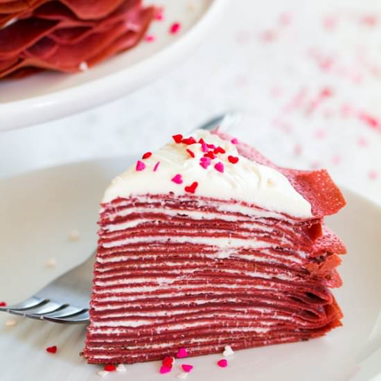 Red Velvet Crepe Cake