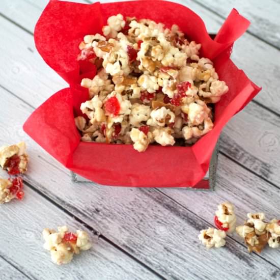Chocolate Cherry Toffee Popcorn