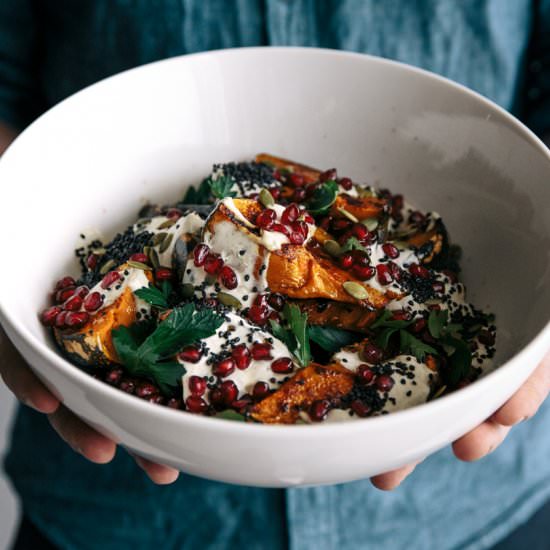 Pumpkin Salad with Cumin Yogurt