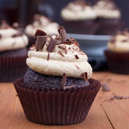 Chocolate Irish Coffee Cupcakes