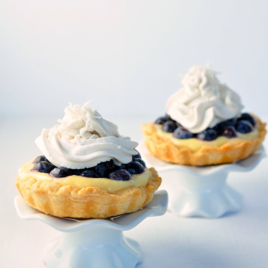 Lemon Tart with Blueberries