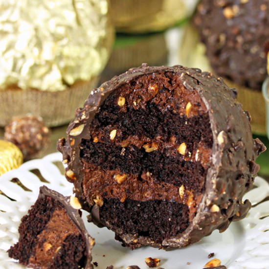 Ferrero Rocher Hazelnut Mousse Cake