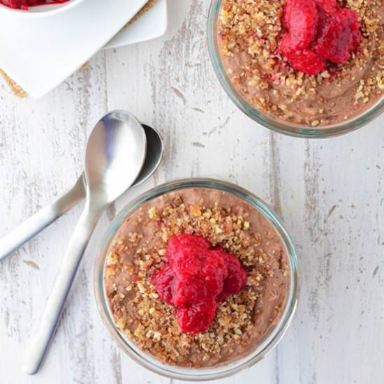 Chocolate Raspberry Mousse Cups