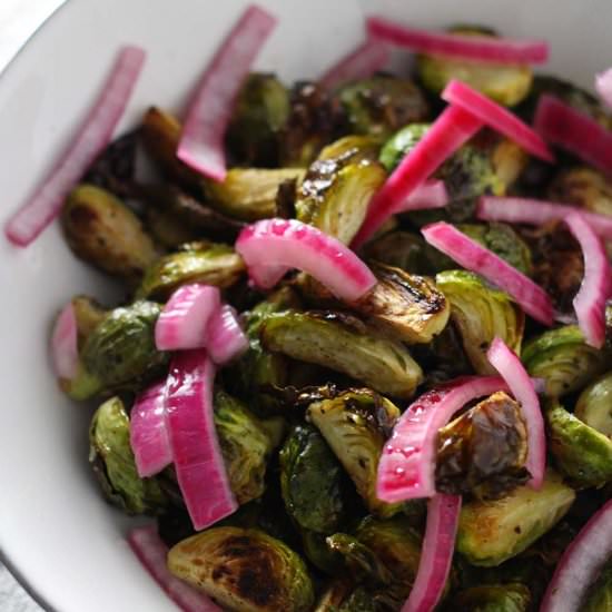 Brussels sprouts + pickled onions