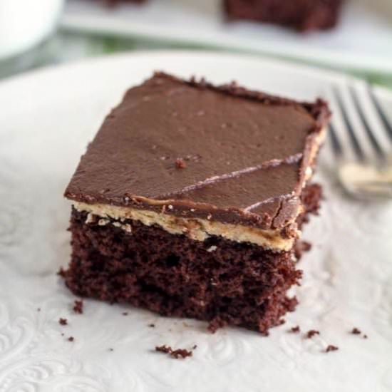 Peanut Butter Filled Chocolate Cake