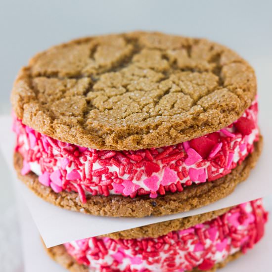 Gingersnap Ice Cream Sandwiches