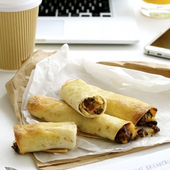 Spicy Italian Sausage Egg Roll Ups