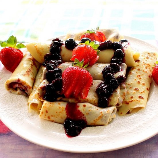 Fruit Filled Crepes