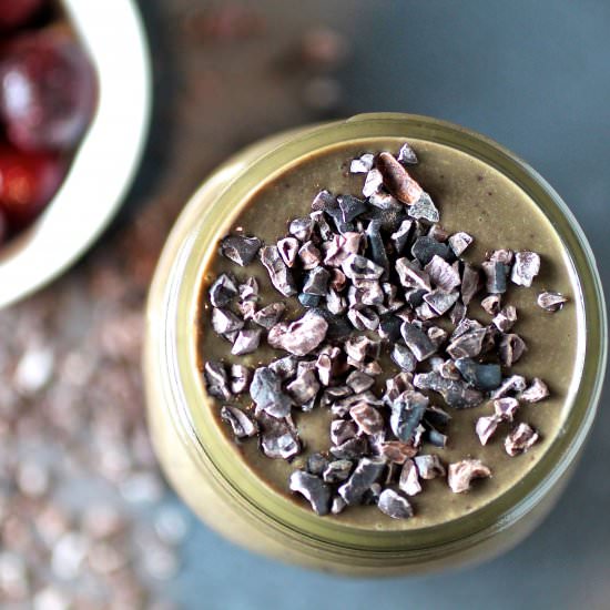 Chocolate Cherry Green Smoothie