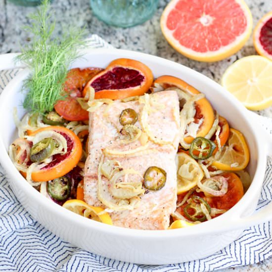 Roasted Salmon with Citrus