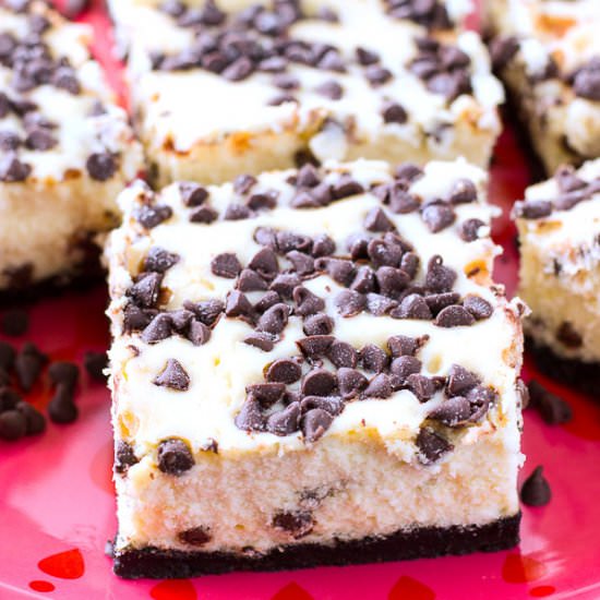 Chocolate Chip Oreo Cheesecake Bars
