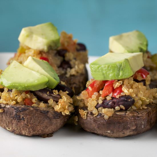 Red Beans & Quinoa Stuffed Mushroom