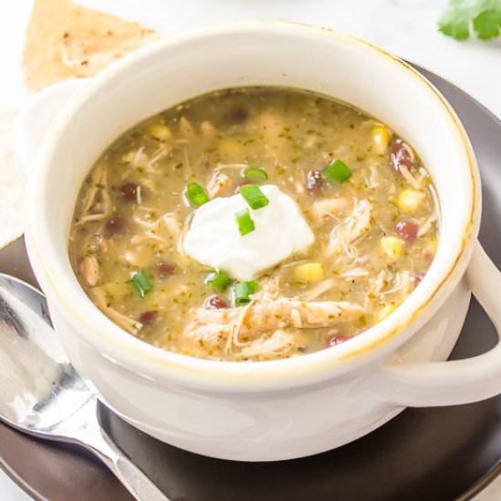 Chicken Salsa Verde Tortilla Soup