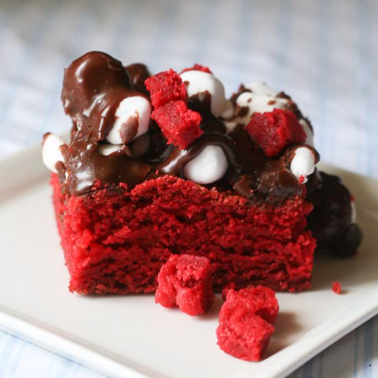 Red Velvet Rockslide Brownies