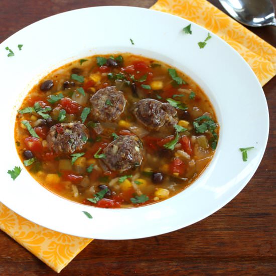 Mexican Meatball Soup