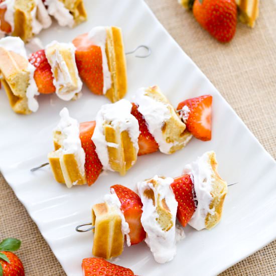 Strawberry Waffle Skewers