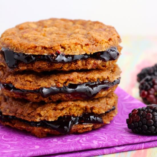 Blackberry Jam Oatmeal Cookies