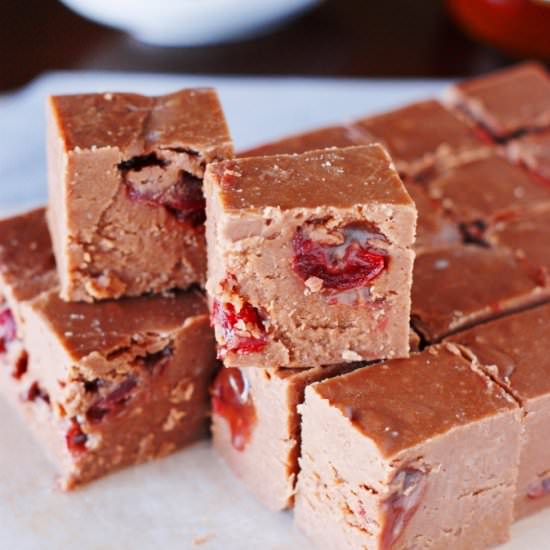 Chocolate Covered Cherry Fudge