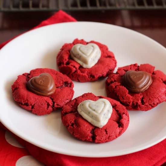 Red Velvet Sweetheart Cookies
