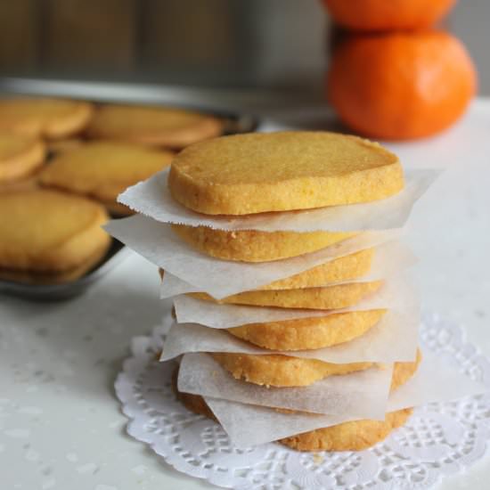 Orange Cornmeal Shortbread