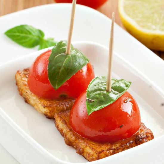 Cherry Tomato and Halloumi Bites