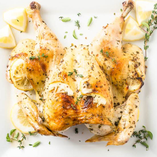Mediterranean Spatchcock Chicken