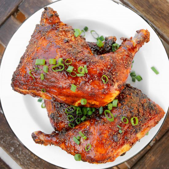 Fig Whiskey Glazed Chicken Legs