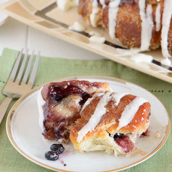 Blueberry Lemon Pull-Apart Bread