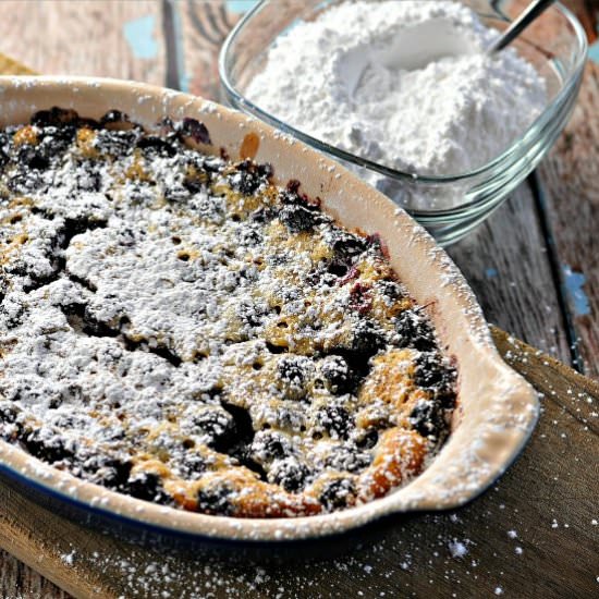 Rustic Blueberry Cake Clafoutis