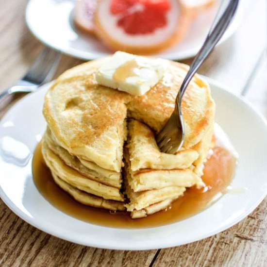 Grapefruit Greek Yogurt Pancakes