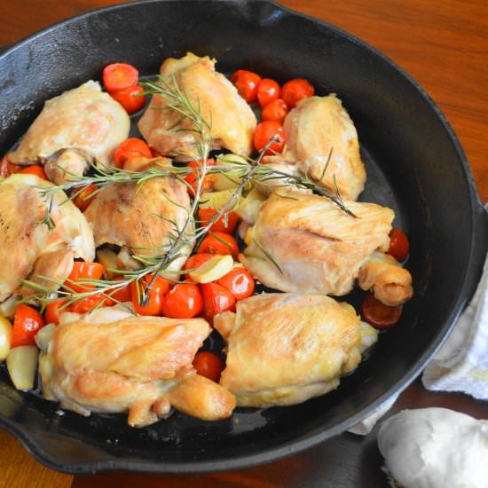 Pan Roasted Chicken Thighs