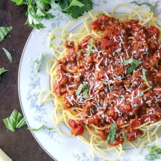 Slow Cooker Spaghetti Bolognese