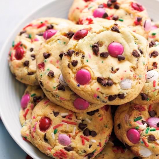 M&M Cake Batter Cookies